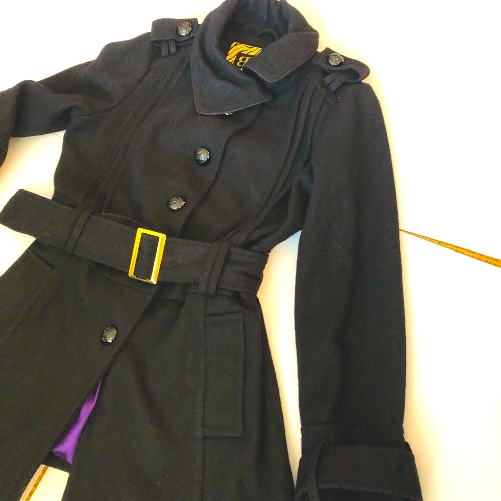 B&B Couture wool belted  jacket/coat - Picture 3 of 7